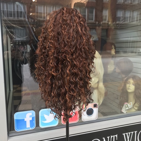 Brown curly Swisslace Lacefront wig 2019 hairstyle main image 5